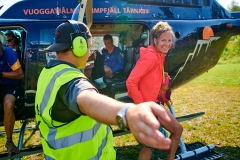 Na de landing met de helikopter in Jäkkvik